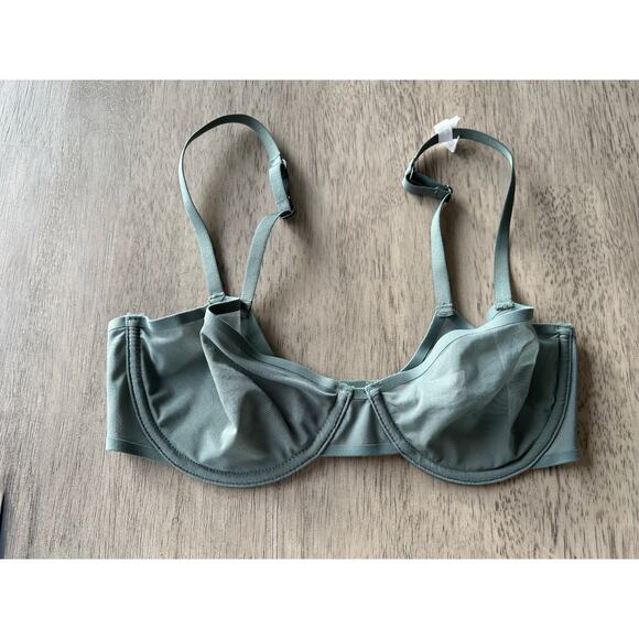 aerie Other - Aerie Smoothez Balconette Army Green Mesh Bra - 32D